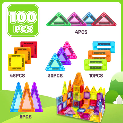 Magnetic Building Blocks Construction Sets Mini Size DIY Montessori Sensory Educational Magnets Toys For Boys Girls Kids Gift