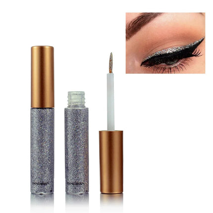 Glitter Liquid Eyeliner Set 10 Pieces Metallic Shimmer Eye Liner Long Lasting Sparkling Eyeshadow Tint Smudge Proof Cosmetics