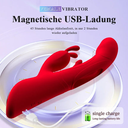 Rabbit Vibrator for Women G Spot Tapping Flapping Clit Stimulator Female Vagina Licking Tongue Massager Dildo Sex Toys for Adult
