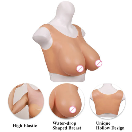 Eyung Crossdressing Shemale Boobs Fake Silicone Breast Huge Boob B-S Cup Drag Queen Crossdress Shemale Cosplay Artificial Breast