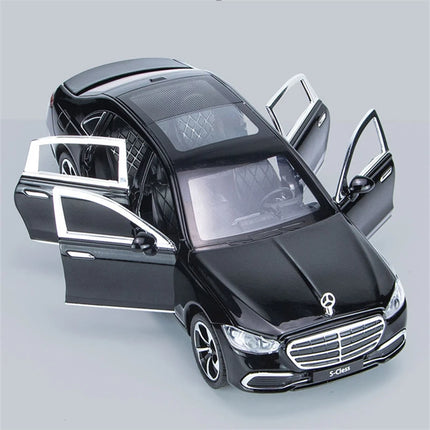 1/22 Maybach S400 Alloy Luxy Car Model Diecast Metal Toy Vehicle Car Models Simulation Sound and Light Collection Childrens Gift