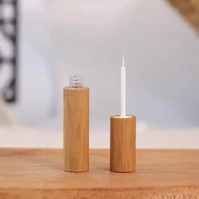 Natural Health Bamboo Lip Gloss Glaze Tube Eyelash Mascara Bottle High-grade Eyeliner Container DIY Nail Edge Oil Empty Tube