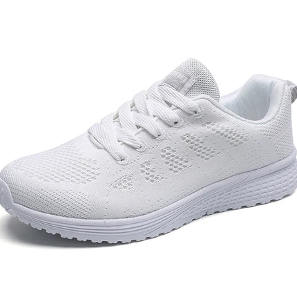 Women's Sneaker 2025 New Fashion Breathable Trainers Comfortable Sneakers Mesh Fabric Lace Up Women's Tennis Shoes For Women