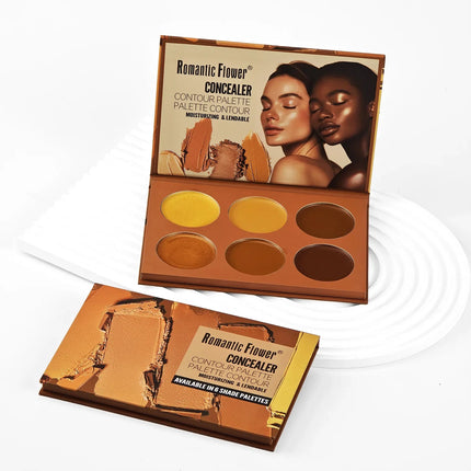 6 Color Matte Concealer Palette Full Coverage Face Contour Camouflage Makeup for Perfecting Skin Tone