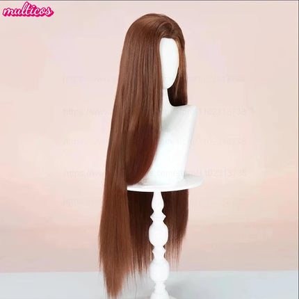 High Quality Hyuna Cosplay Wig Alien Stage Cosplay Long Straight Brown Heat Resistant Synthetic Hair Game Anime Wigs + Wig Cap