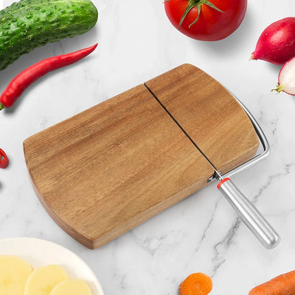 Multi Functional Wooden Cheese Butter Slicer For Block Cheese Sausages Vegetables And Fruits Easy To Clean And Practical Slicer