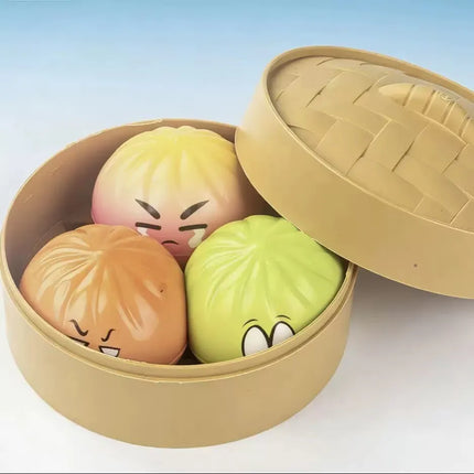 New Baozi Stress-Relief Kneading Music Cartoon Design Ventilation Simulated Food Game Stress-Relief Toy Slow-Paced Rebo