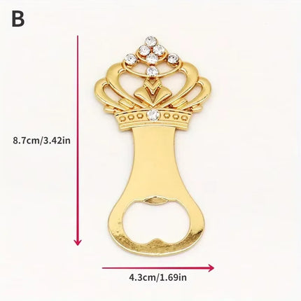 1/2Pcs Golden Beer Bottle Opener Crown Party Wedding Favors European American Personality Return Gift