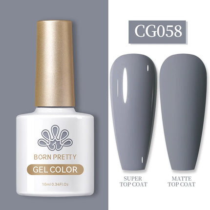 BORN PRETTY 10ml Gel Nail Polish Gel 130 Colors Semi Permanent Solid Nail Gel Varnish Soak Off UV Gel for Base Top Coat