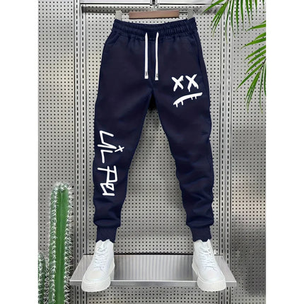 Geometric Print Casual Men'S Pants Street Fitness Multi-Functional Outfit Elastic Stretch Fabric