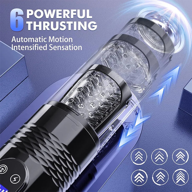 Mens Automatic Telescopic Masturbator Cup Realistic Vagina Penis Pump Stimulator Pocket Pussy Dicks Massager Adult Male Sex Toy