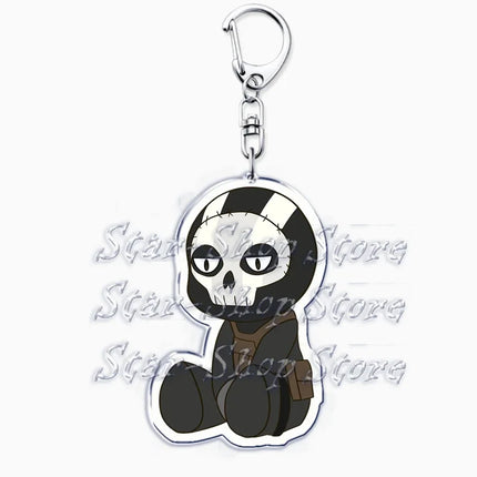 Hot Military Game Ghost Chibis Keychains for Accessories Cod Soldier Soap Simon Riley Keyring Jewelry Fans Friends Gaming Gifts