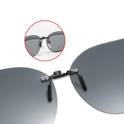 New Men Women Clip On Sunglasses Polarizing UV400 Protention Vintage Clip Polarized Glasses Night Vision Driving Goggles
