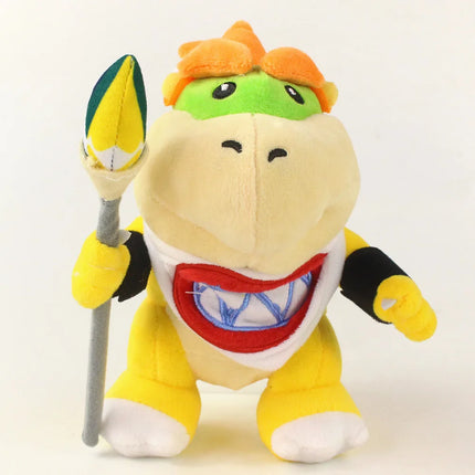Super Mario Bowser Jr. Plush Toy, Soft Stuffed Game Character Doll with Scepter,  Birthday Christmas Gift Home Decor