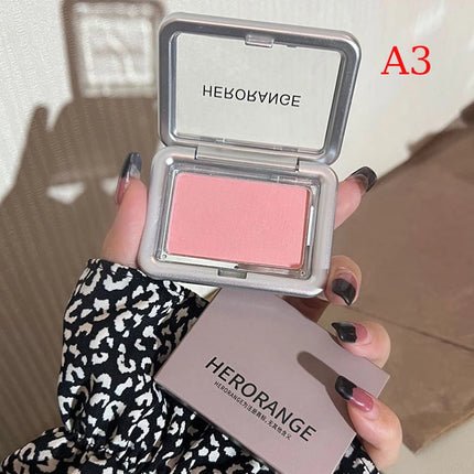 HERORANGE Monochrome Matte Blusher Palette Soft Silky Natural Nude Low Saturation Cheek Rouge Powder Makeup For Women