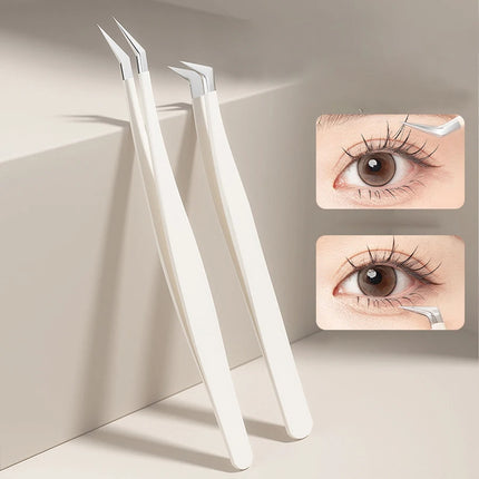 High Quality Latest  Stainless Steel Eyelash Extensions Tweezers Rose Gold color All Color Customized Eyelash Tweezers