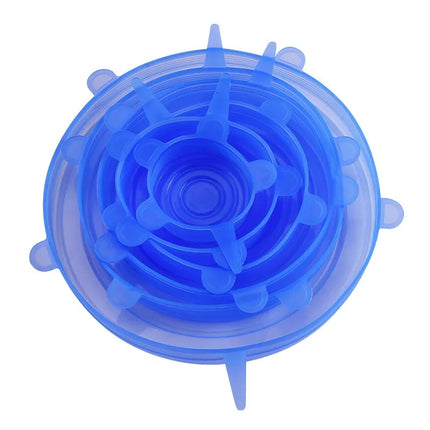 New Silicone Six-Piece Set Fresh-Keeping Cover Stretch 6-Piece Set Bowl Cover Refrigerator Microwave Sealed Fresh-Keeping Film