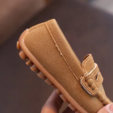 Children Moccasin Shoes Boys Flats Loafers Non-slip Tassels Cute Kids Casual Leather Shoes Soft Slip-on Pleated Solid Color 2025