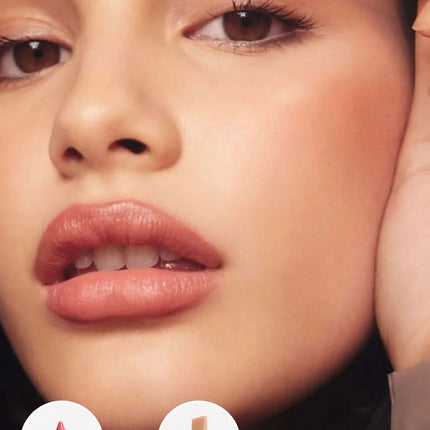 HANDAIYAN Double-Head Waterproof Lip Liner Pen Coffee Brown Outlines Lip Shape Full Lip Contour with Silicone Brush