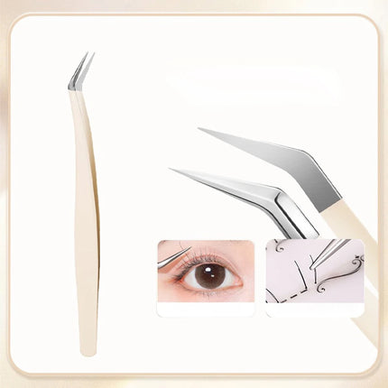 High Quality Latest  Stainless Steel Eyelash Extensions Tweezers Rose Gold color All Color Customized Eyelash Tweezers