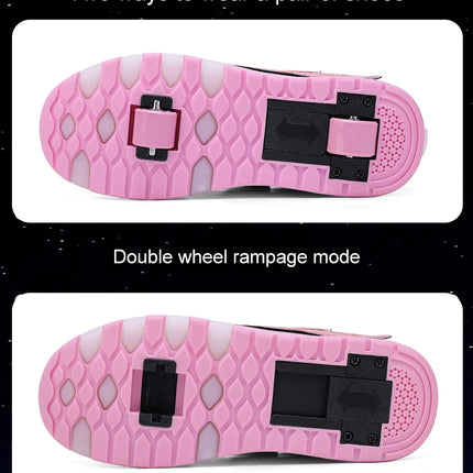 Sneakers Roller Shoes Outdoor Deformation Parkour Skates Dual-Use Children Girls Boys Adult Men Women Unisex Roller Skates