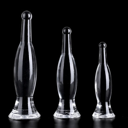 Novel Transparent Adult Beer Bottle Shape Anal Plug Sex Toys Soft Crystal Vase Dilation Anus Butt Plug Dildo Female Masturbator