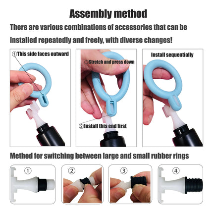 Men's vibrating masturbator Massage gun head soft silicone attachments Adult sexual products Male sex toy fascia gun for penis
