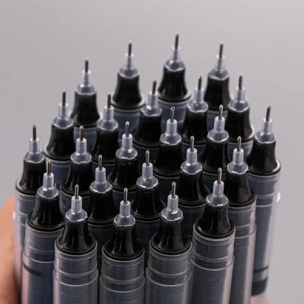 10Pcs Straight Liquid Writing Gel Pens Quick-drying Large-capacity Black Blue Ink For Writing School Office Stationery Supplies