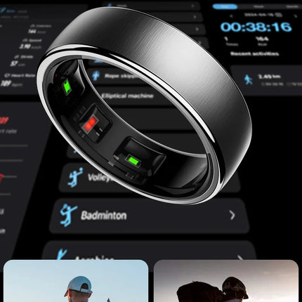 Smart Ring R10 Gesture Control Heart Rate Body Temperature Blood Oxygen Sleep Monitor 5ATM Waterproof Multi Sport Smart Ring