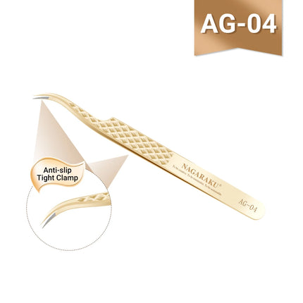 NAGARAKU Precision Fiber Tip Tweezer for Eyelash Extensions Professional Eyelash Tweezers Antistatic Straight