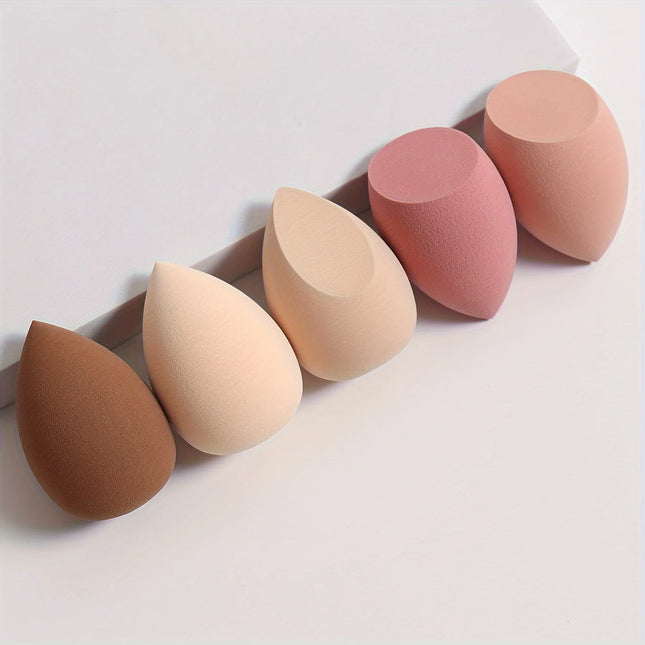 Multi-Color & Shape Assorted Makeup Sponges - Expand When Wet, Latex-Free, Wet/Dry Use for BB Cream/Foundation - All Skin Types