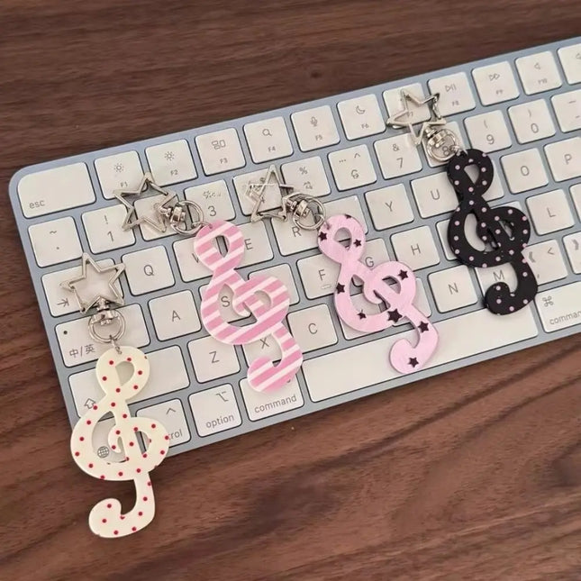 INS Acrylic Keychain Cartoon Shaped Illustration Pendant Kawaii Backpack Carabiner Clip Student DIY Handbook Decoration