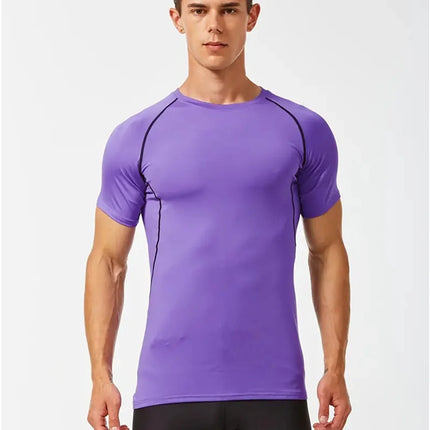 Men's T-Shirt Running Sport T Shirt Men Compression Top Tee Fitness Quick Dry Tight Training Gym Sport Running Shirts Men Jersey