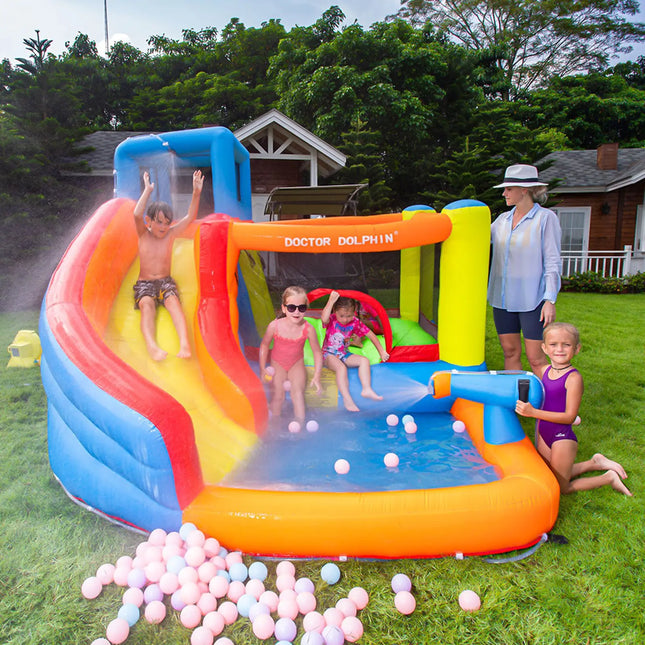 Inflatable Trampline Water Combo Bouncy Castle Jumping House With Blower Inflatable Bouncer Castle Kids Courtyard Games