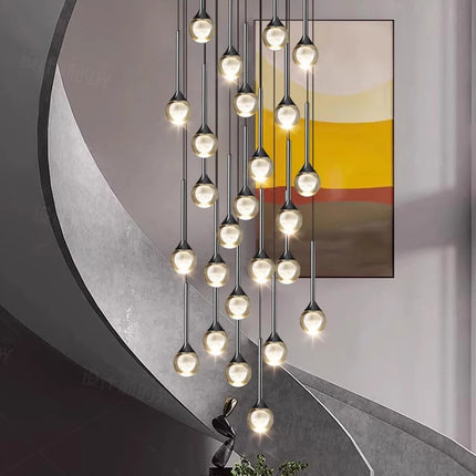 Modern home decoration crystal chandelier, stair Pendant lamp, living room Pendant lights, interior lighting