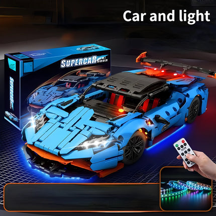 Technical Racing Sport Car Model Building Blocks technic adults 1:14 DIY Supercar Brick Puzzle Toys Kid Adult Gift（1108+granule）