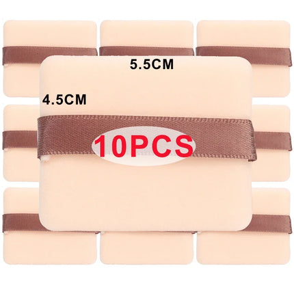 1-20pcs High-Density Flocked Cushion Powder Puff Soft Professional Round Rectangular Shape Foundation Sponge Puff Makeup Puffs