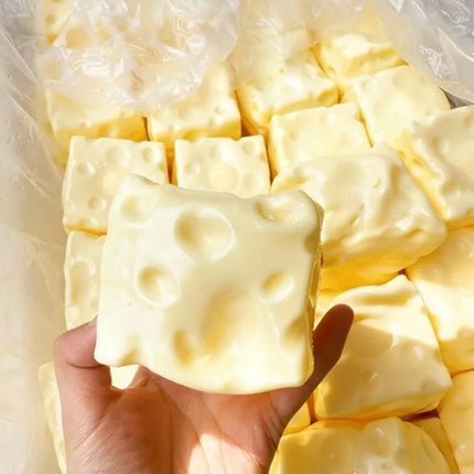 Vaseline Cheese 7cm Moldable Cheese Block Squishy Toy Tpr Super Soft Slow Rising Dough Like Filling Adult Stress Relief Fidget