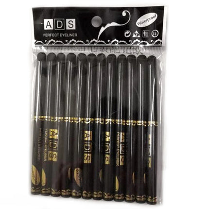 3Pcs Waterproof & Sweat-Proof Black Eyeliner Pencil - Long-LastingSmudge-Proof for Bold Eye Makeup, Easy Glide Formula for Perfe