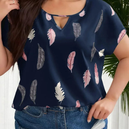 Women's Plus Size Special Loose Casual Top Shirt Short Sleeved Spring and Autumn Trendy Women's Clothing