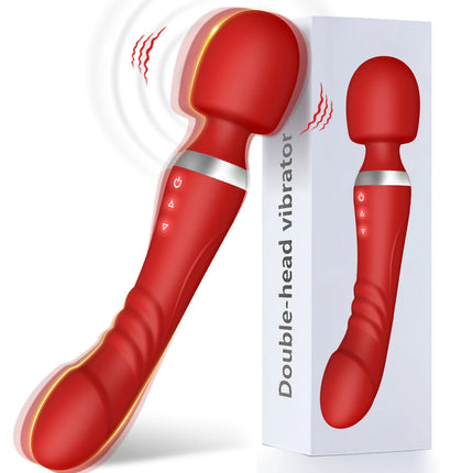 Double Headed Powerful Magic Wand Vibrators for Women AV Vibrator G Spot Massager Sex Toys Clit Stimulator Dildos for Adult 18+