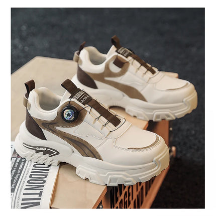 2025 Autumn New Men's Versatile High-Top Trendy Thick-Soled Running Shoes Breathable Casual Trendy Shoes