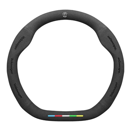 For Volkswagen Passat Golf 5 GTI Beetle Tiguan Touareg Polo T-ROC T-Cross Magotan Jeeta Car Suede Anti-Slip Steering Wheel Cover