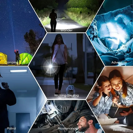 3LED Mini Portable Flashlight with Pen Clip - 5 Modes Lightweight Torch for Home Emergency Outdoor Clipon Lantern for Entusiasts