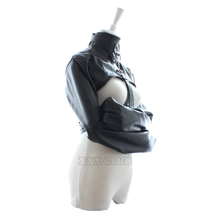 Thierry Adult Sex Game Fetish Straitjacket Bondage Restraint Jacket Long Sleeves Breast Exposed Tops Sex Toys For Women