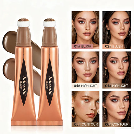 Multi-use Stick Bronzer Blusher Beauty Highlighter Blush Liquid Face Bronzer Natural Contouring Wand Stick Applicator Makeup