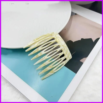 1PC French Hair Side Combs for Women Girls Acetate Hair Accesories Secure and Elegant Hold Hair Clip Hairpieces