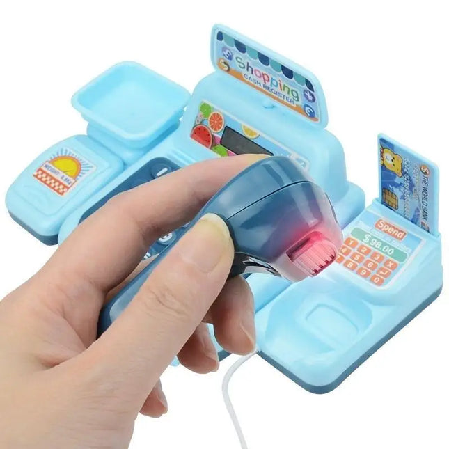 Z. 1 Set Electronic Game Lighting And Sound Effects Supermarket Cashier Toy Simulation Shopping Cash House Toys