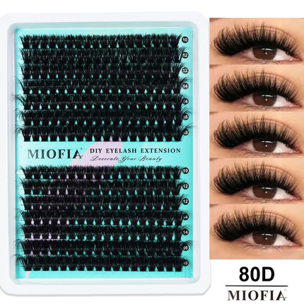 5D Fluffy Cluster Lashes 30D-150D Thick Individual Eyelash Clusters 10-18mm Natural Look Reusable DIY Eyelash Extensions