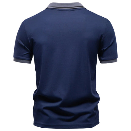 AIOPESON Men's Slim Fit Short Sleeve Polo Shirt Solid Color Lightweight Breathable Fashion Summer Polo Shirts for Men